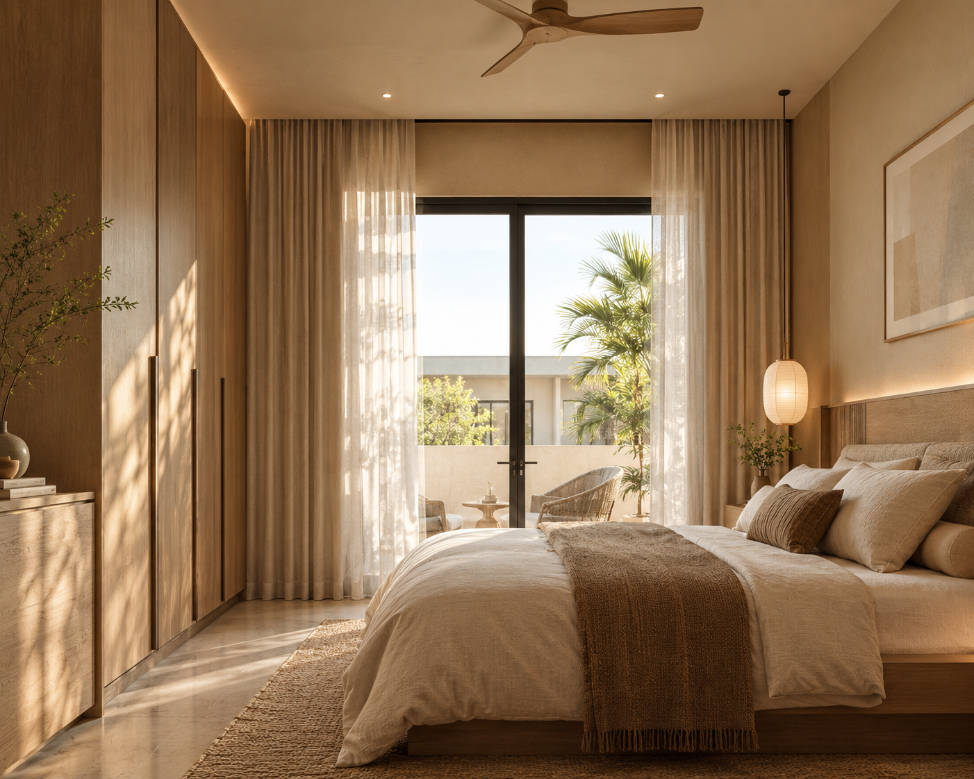 Dormitorio de una villa